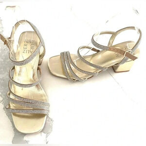 Naturalizer Niko 2 Embellished Strappy Sandal‎ Champagne Women’s Size 7.5 NWOT